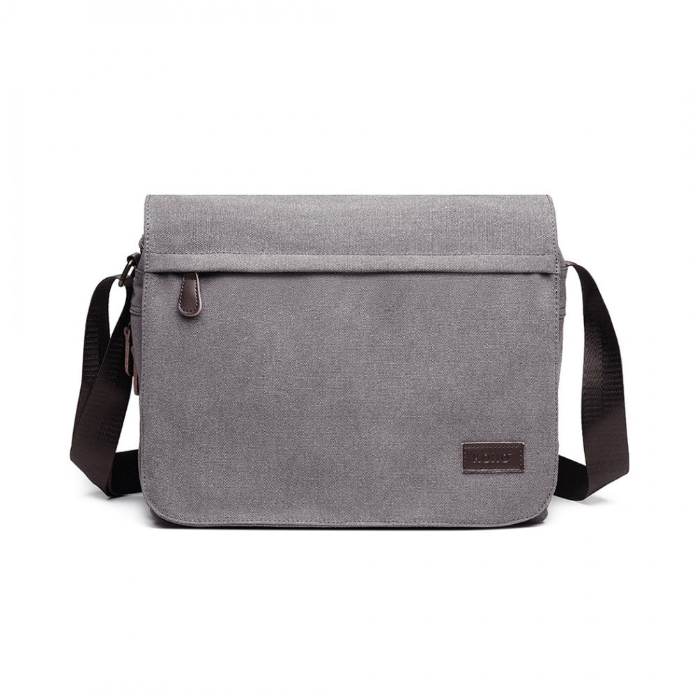 LB1925 - KONO CLASSIC EXPANDING MESSENGER BAG - GREY