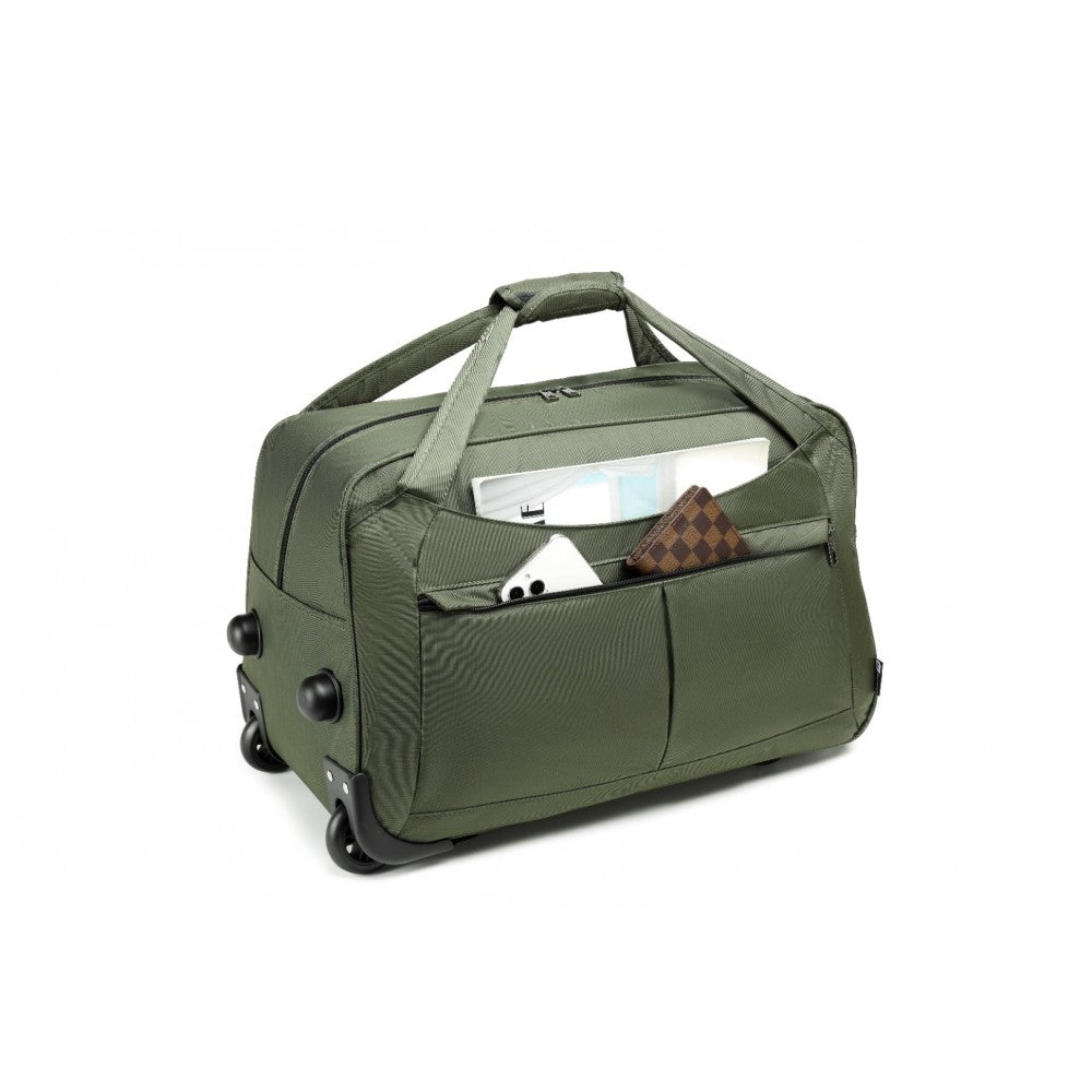 EQ2235 - KONO FOLDABLE LARGE CAPACITY TROLLEY TRAVEL BAG - GREEN