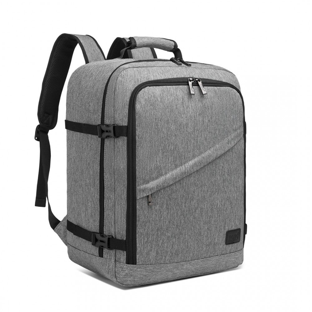 EM2231M - KONO LIGHTWEIGHT CABIN BAG TRAVEL BUSINESS BACKPACK - GREY