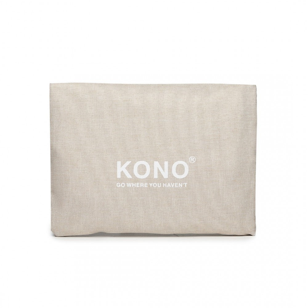 EQ2256 - KONO FOLDABLE WATERPROOF STORAGE TRAVEL HANDBAG - BEIGE