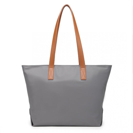 LH2240 - MISS LULU CASUAL WATERPROOF SHOPPING TOTE BAG - GREY