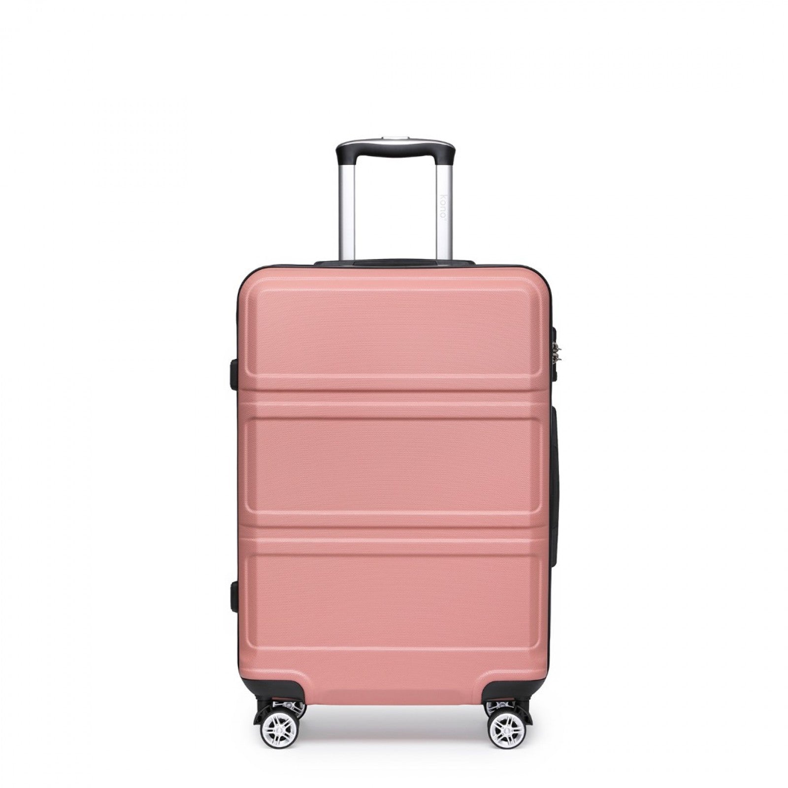 K1871-1L - KONO ABS 20 INCH SCULPTED HORIZONTAL DESIGN CABIN LUGGAGE - NUDE - The Baggage Shop