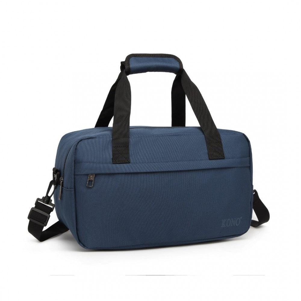 E1960S - KONO LIGHTWEIGHT MULTI PURPOSE UNISEX SPORTS TRAVEL DUFFEL BAG - NAVY