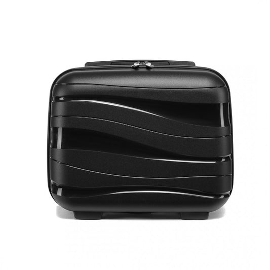 K2094L - KONO 14 INCH LIGHTWEIGHT POLYPROPYLENE HARD SHELL VANITY CASE - BLACK