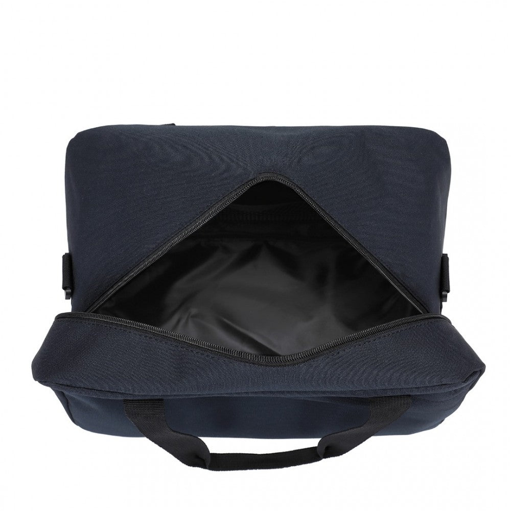 E1960S - KONO LIGHTWEIGHT MULTI PURPOSE UNISEX SPORTS TRAVEL DUFFEL BAG - DARK BLUE