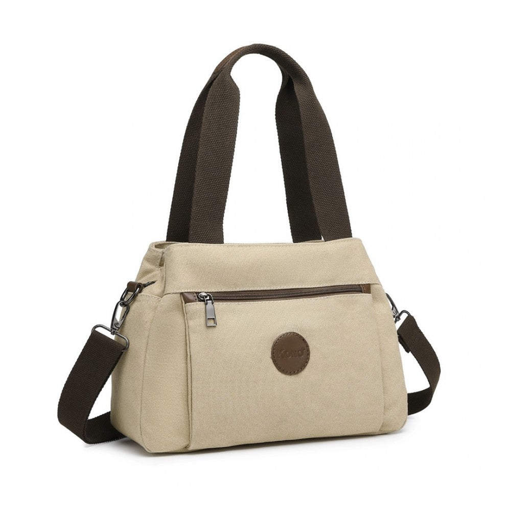 EH2045 - KONO CANVAS MULTI-FUNCTIONAL CROSS BODY BAG - KHAKI