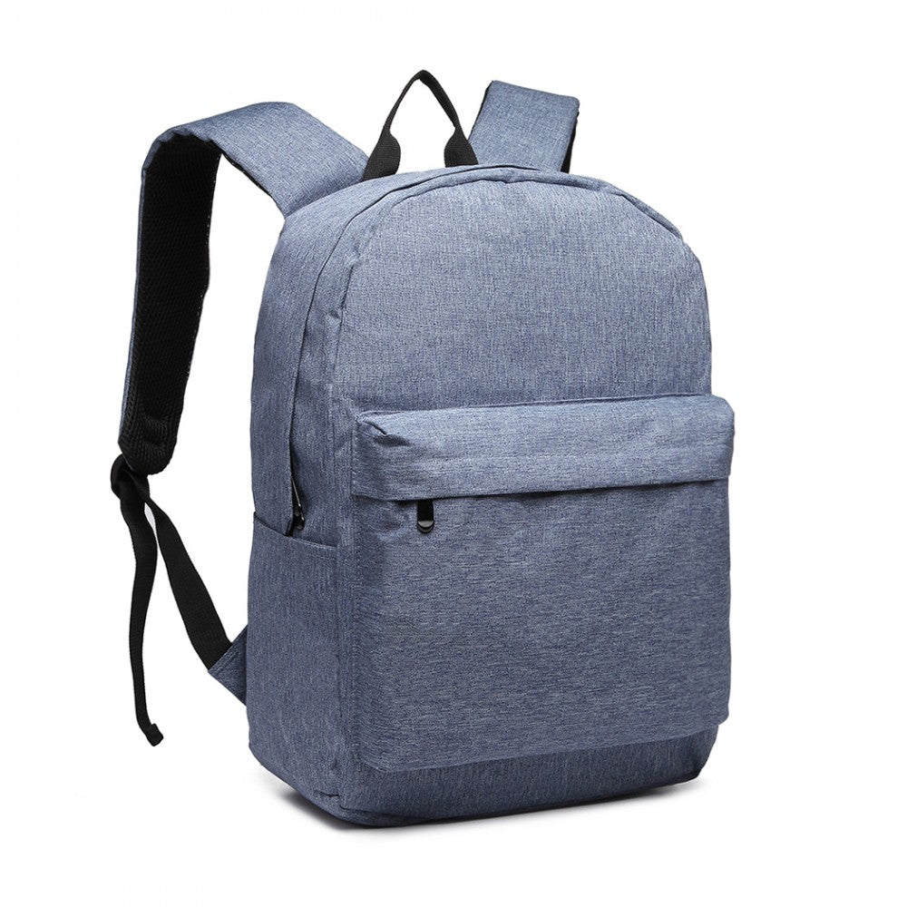 E1930 - KONO DURABLE POLYESTER EVERYDAY BACKPACK WITH SLEEK DESIGN - BLACK - The Baggage Shop