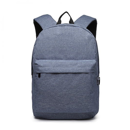 E1930 - KONO DURABLE POLYESTER EVERYDAY BACKPACK WITH SLEEK DESIGN - BLACK - The Baggage Shop