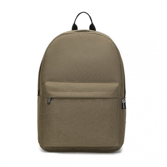 E1930 - KONO DURABLE POLYESTER EVERYDAY BACKPACK WITH SLEEK DESIGN - BROWN - The Baggage Shop