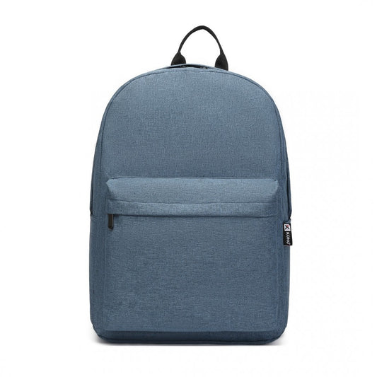 E1930 - KONO DURABLE POLYESTER EVERYDAY BACKPACK WITH SLEEK DESIGN - NAVY - The Baggage Shop
