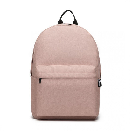 E1930 - KONO DURABLE POLYESTER EVERYDAY BACKPACK WITH SLEEK DESIGN - PINK - The Baggage Shop