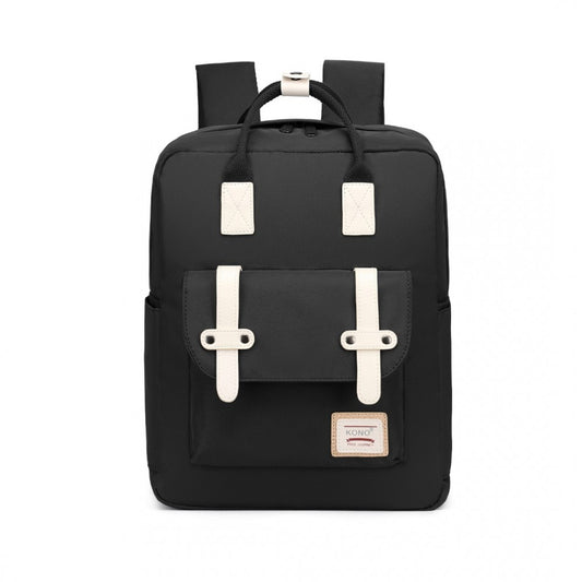 EB2211 - KONO CASUAL DAYPACK LIGHTWEIGHT BACKPACK TRAVEL BAG - GREY - The Baggage Shop