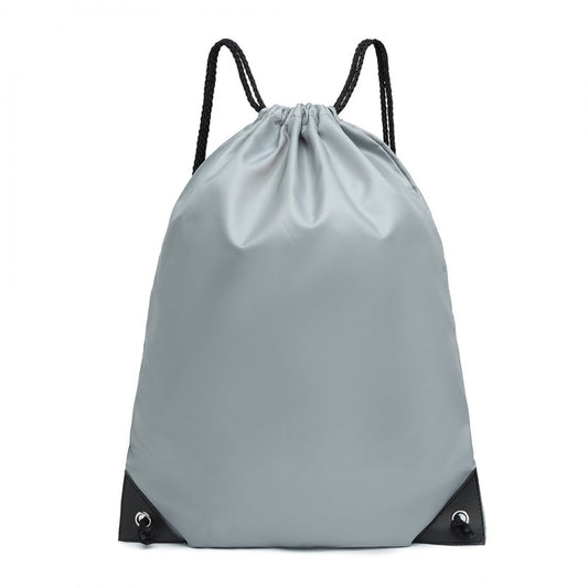 S2020 - KONO POLYESTER DRAWSTRING BACKPACK - GREY - The Baggage Shop