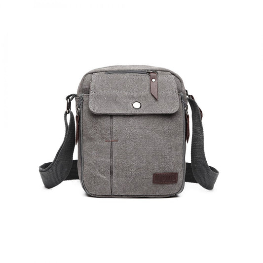 E1971 - KONO MULTI POCKET CROSS BODY SHOULDER BAG - GREY - The Baggage Shop