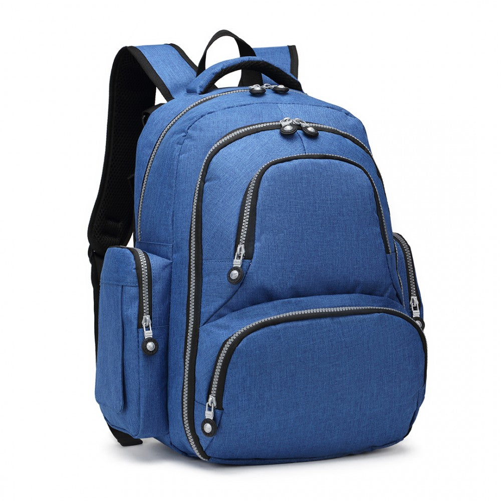 E6706 - KONO LARGE CAPACITY MULTI FUNCTION BABY DIAPER BACKPACK - BLUE - The Baggage Shop