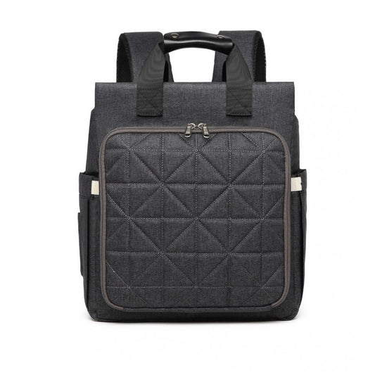 EM2105 - KONO SIMPLE LIGHTWEIGHT MATERNITY CHANGING BAG - BLACK - The Baggage Shop