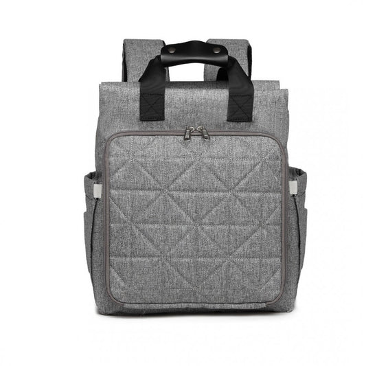 EM2105 - KONO SIMPLE LIGHTWEIGHT MATERNITY CHANGING BAG - GREY - The Baggage Shop