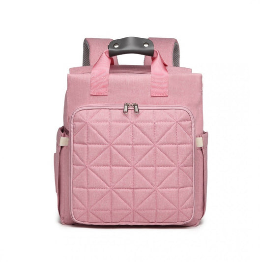 EM2105 - KONO SIMPLE LIGHTWEIGHT MATERNITY CHANGING BAG - PINK - The Baggage Shop