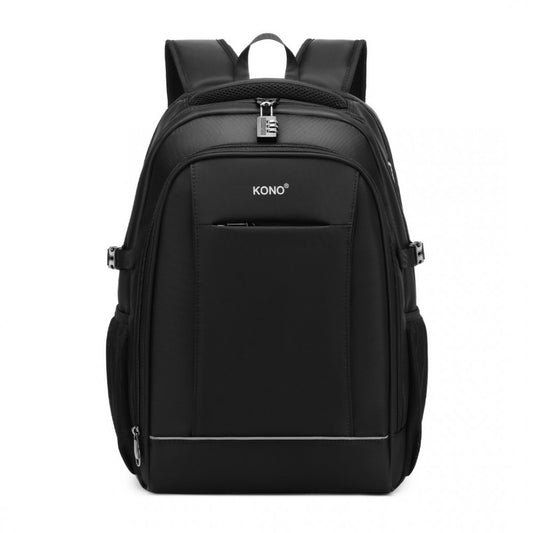 EM2130 - KONO FUNCTIONAL TRAVEL BACKPACK WITH USB CHARGING PORT - GREY - The Baggage Shop