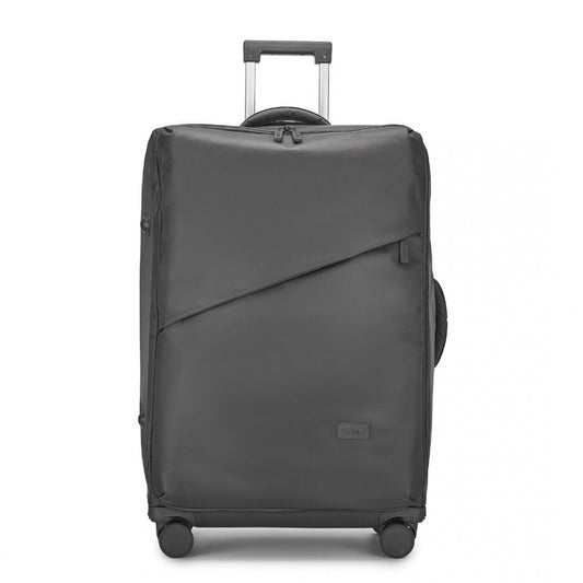 KSK2491 - KONO 20 INCH LIGHTWEIGHT SOFT SHELL CARRY ON CABIN SIZE SUITCASE WITH TSA LOCK AND SEPARATE WET/DRY COMPARTMENT - GREY - The Baggage Shop