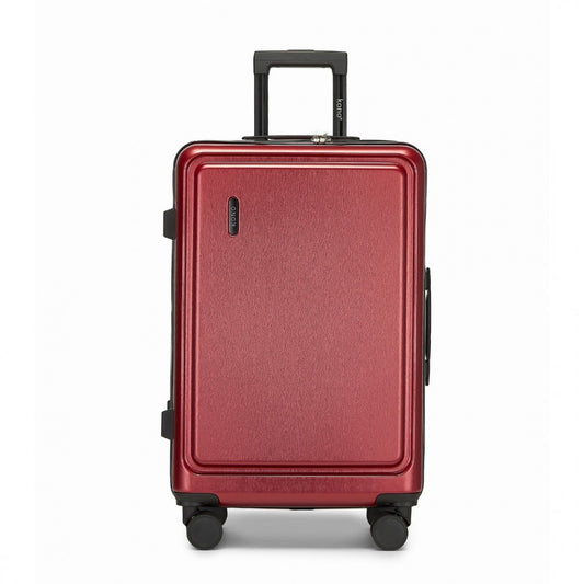 KSK2493 - KONO DURABLE 24 INCH ABS+PC HARDSHELL SUITCASE WITH TSA LOCK LIGHTWEIGHT TRAVEL LUGGAGE WITH 360° SPINNER WHEELS - BURGUNDY - The Baggage Shop