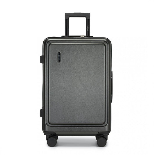 KSK2493 - KONO DURABLE 24 INCH ABS+PC HARDSHELL SUITCASE WITH TSA LOCK LIGHTWEIGHT TRAVEL LUGGAGE WITH 360° SPINNER WHEELS - GREY - The Baggage Shop