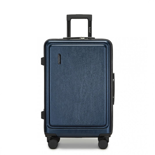 KSK2493 - KONO DURABLE 24 INCH ABS+PC HARDSHELL SUITCASE WITH TSA LOCK LIGHTWEIGHT TRAVEL LUGGAGE WITH 360° SPINNER WHEELS - NAVY - The Baggage Shop