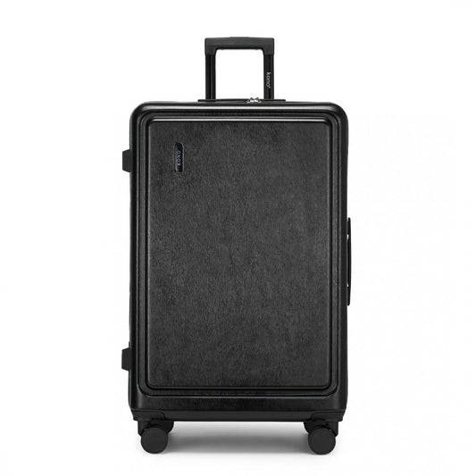 KSK2493 - KONO DURABLE 28 INCH ABS+PC HARDSHELL SUITCASE WITH TSA LOCK LIGHTWEIGHT TRAVEL LUGGAGE WITH 360° SPINNER WHEELS - BLACK - The Baggage Shop