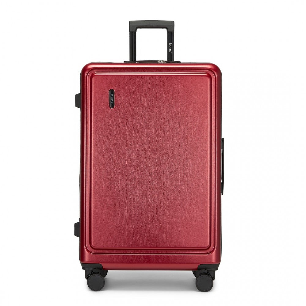 KSK2493 - KONO DURABLE 28 INCH ABS+PC HARDSHELL SUITCASE WITH TSA LOCK LIGHTWEIGHT TRAVEL LUGGAGE WITH 360° SPINNER WHEELS - BURGUNDY - The Baggage Shop