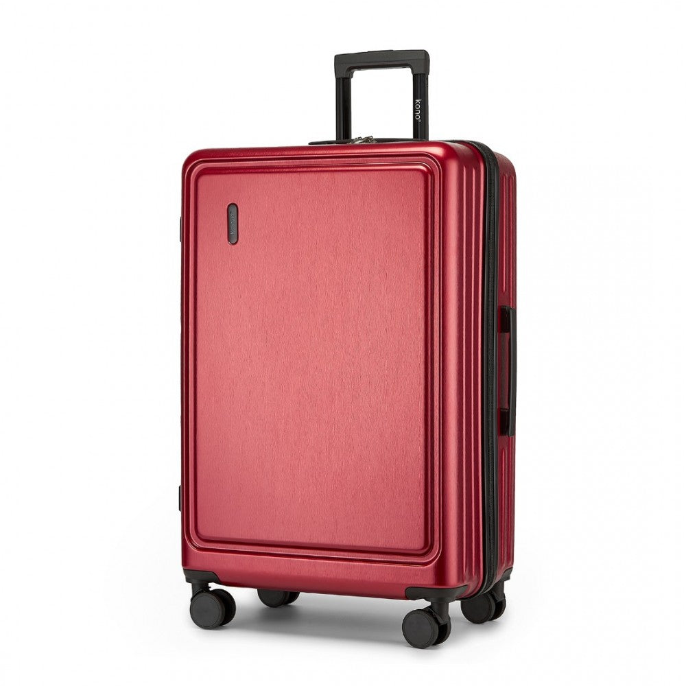 KSK2493 - KONO DURABLE 28 INCH ABS+PC HARDSHELL SUITCASE WITH TSA LOCK LIGHTWEIGHT TRAVEL LUGGAGE WITH 360° SPINNER WHEELS - BURGUNDY - The Baggage Shop
