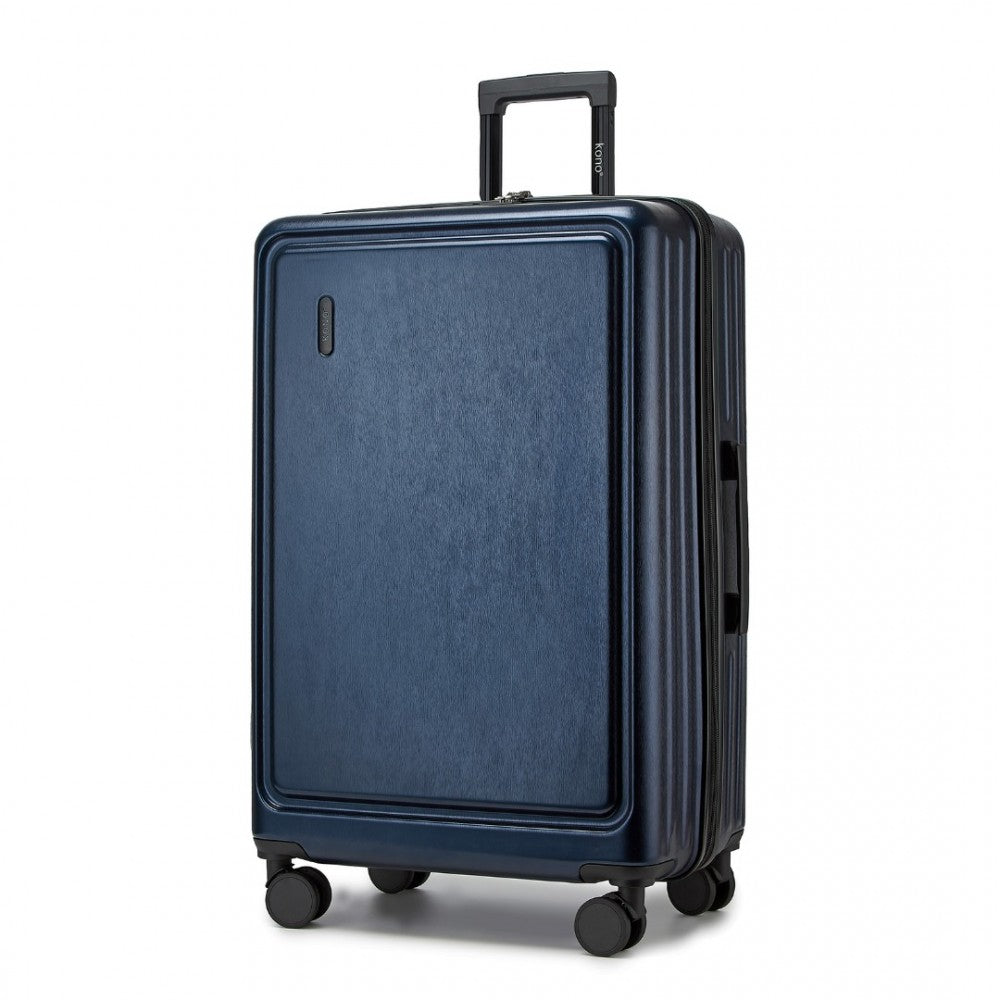 KSK2493 - KONO DURABLE 28 INCH ABS+PC HARDSHELL SUITCASE WITH TSA LOCK LIGHTWEIGHT TRAVEL LUGGAGE WITH 360° SPINNER WHEELS - NAVY - The Baggage Shop