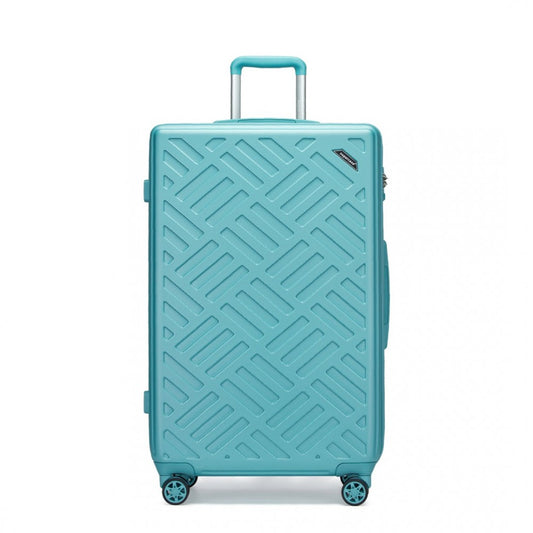 KSS2495 - SUPERCASE 28 INCH SLEEK GEOMETRIC PATTERN HARD SHELL ABS+PC CHECK-IN SUITCASE WITH TSA LOCK FOR EFFORTLESS TRAVEL - BLUE - The Baggage Shop