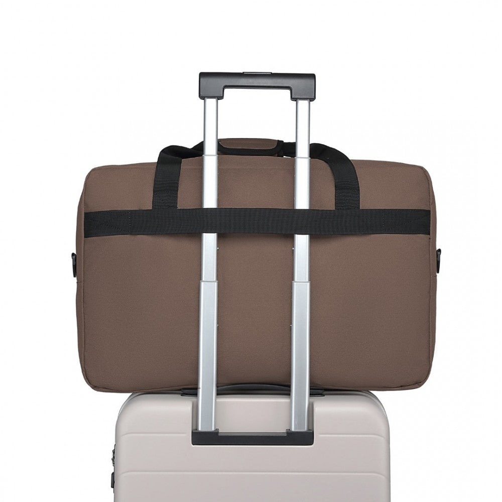 E1960L - KONO LIGHTWEIGHT MULTI PURPOSE UNISEX SPORTS TRAVEL DUFFEL BAG - BROWN - The Baggage Shop