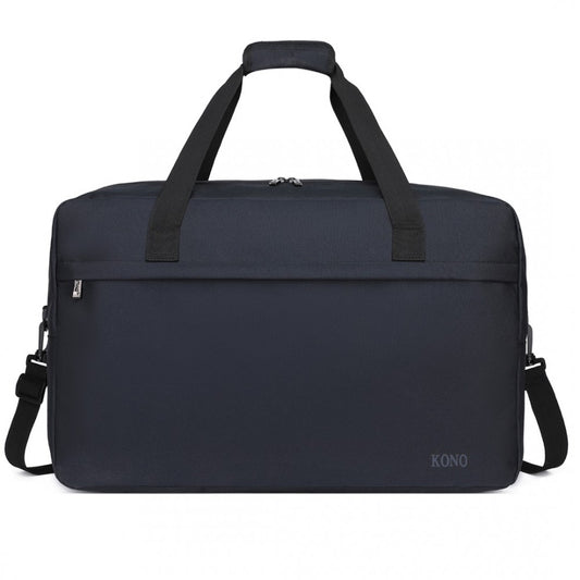E1960L - KONO LIGHTWEIGHT MULTI PURPOSE UNISEX SPORTS TRAVEL DUFFEL BAG - DARK BLUE - The Baggage Shop