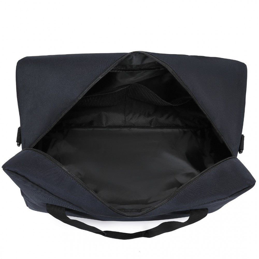 E1960L - KONO LIGHTWEIGHT MULTI PURPOSE UNISEX SPORTS TRAVEL DUFFEL BAG - DARK BLUE - The Baggage Shop