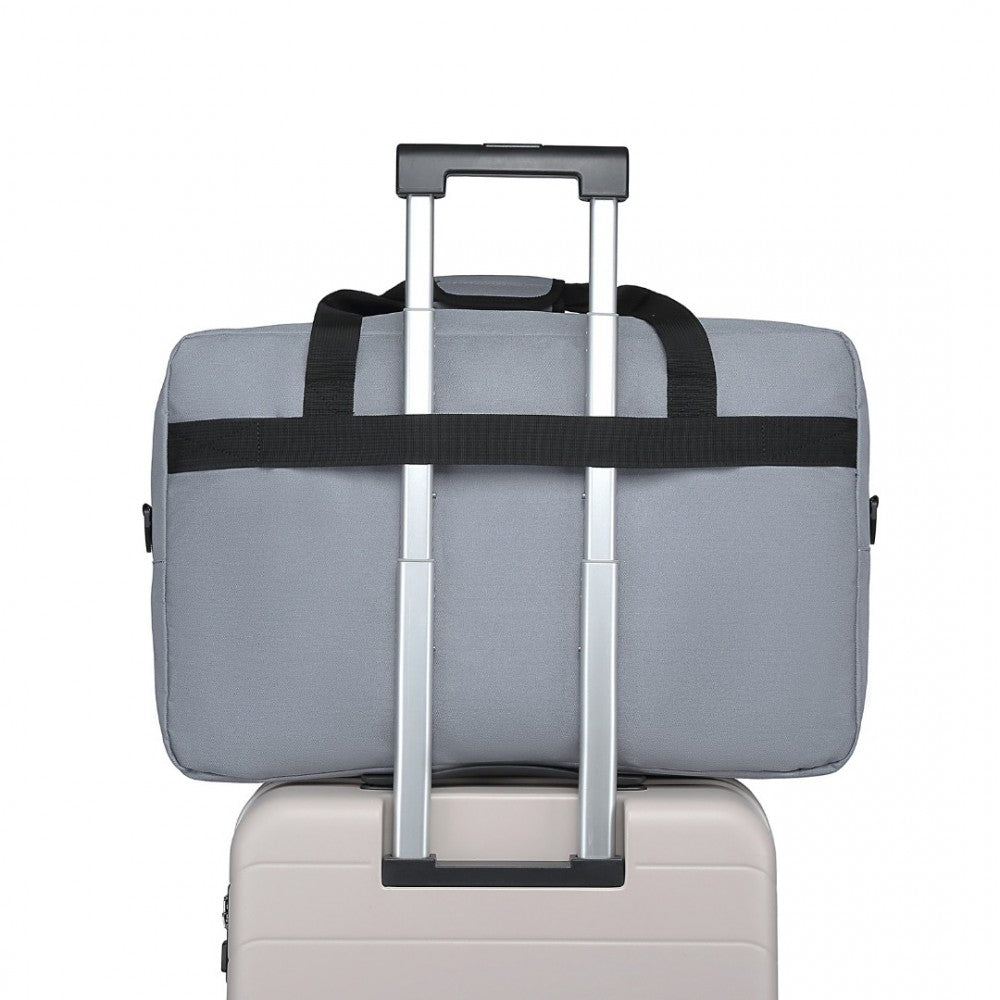 E1960L - KONO LIGHTWEIGHT MULTI PURPOSE UNISEX SPORTS TRAVEL DUFFEL BAG - LIGHT GREY - The Baggage Shop