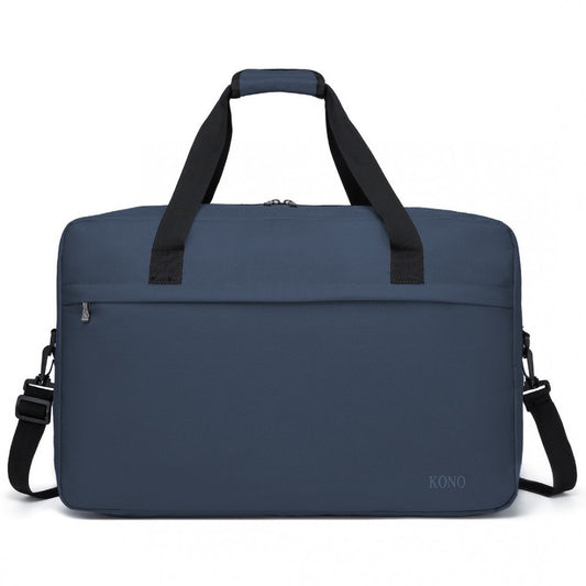E1960L - KONO LIGHTWEIGHT MULTI PURPOSE UNISEX SPORTS TRAVEL DUFFEL BAG - NAVY - The Baggage Shop
