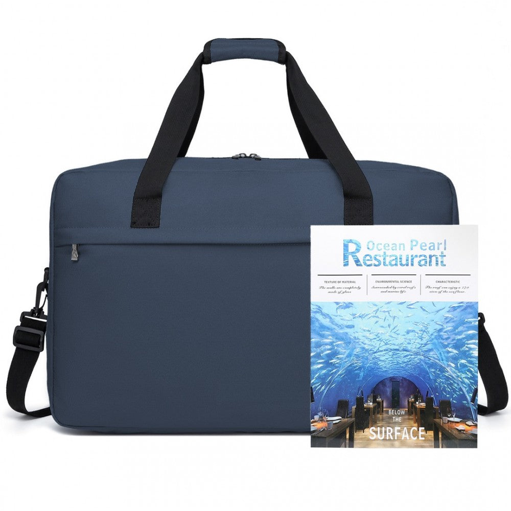 E1960L - KONO LIGHTWEIGHT MULTI PURPOSE UNISEX SPORTS TRAVEL DUFFEL BAG - NAVY - The Baggage Shop