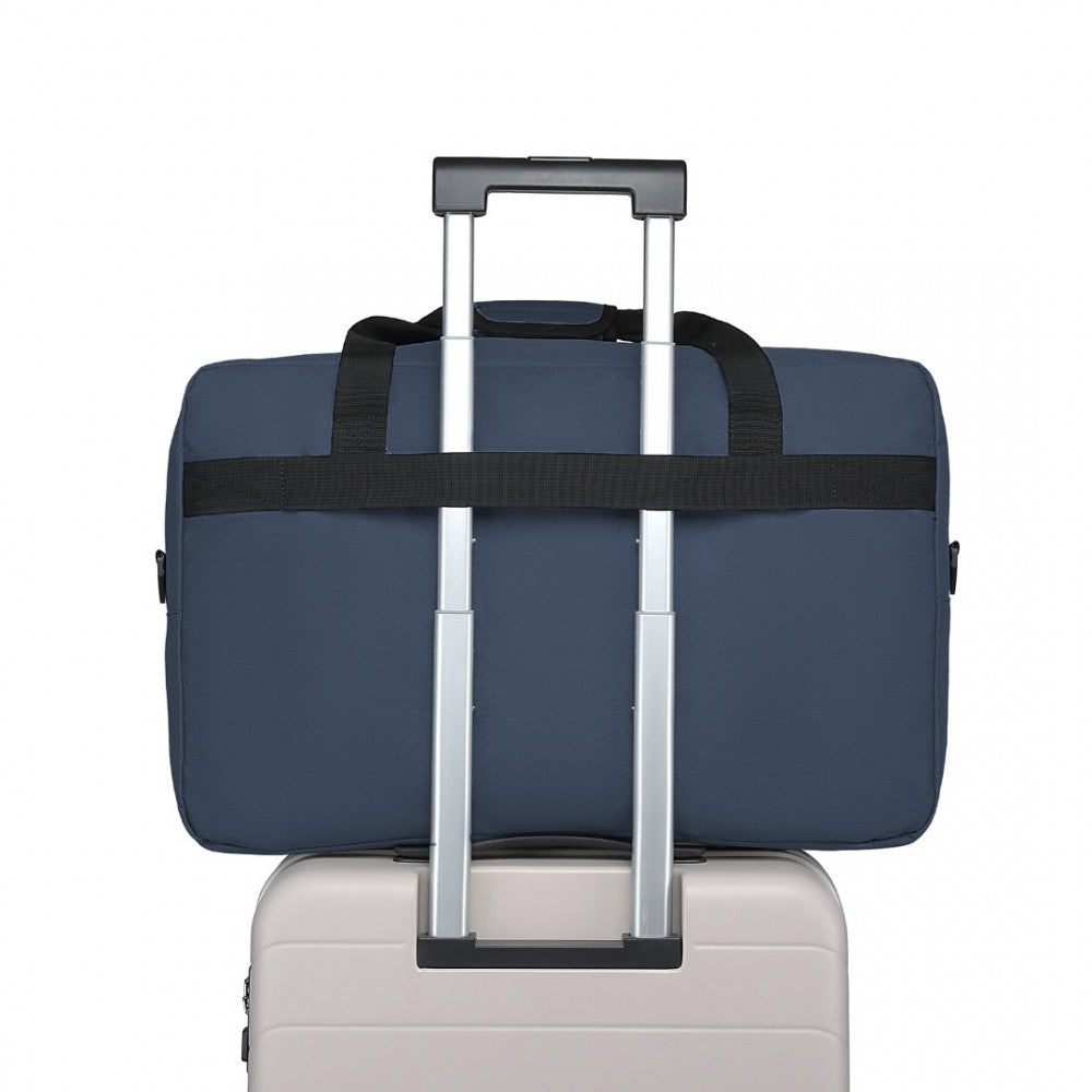 E1960L - KONO LIGHTWEIGHT MULTI PURPOSE UNISEX SPORTS TRAVEL DUFFEL BAG - NAVY - The Baggage Shop