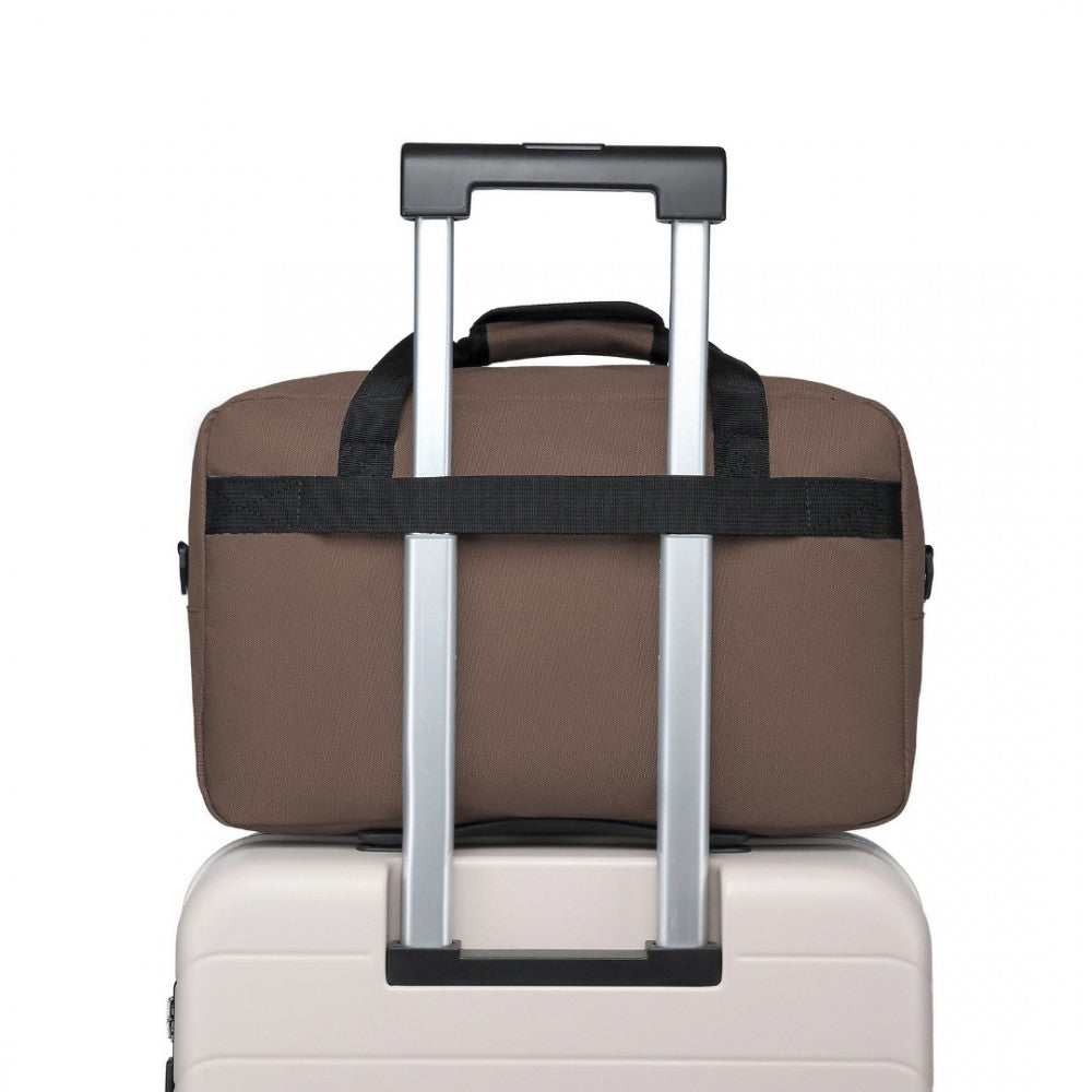 E1960M - KONO LIGHTWEIGHT MULTI PURPOSE UNISEX SPORTS TRAVEL DUFFEL BAG - BROWN - The Baggage Shop