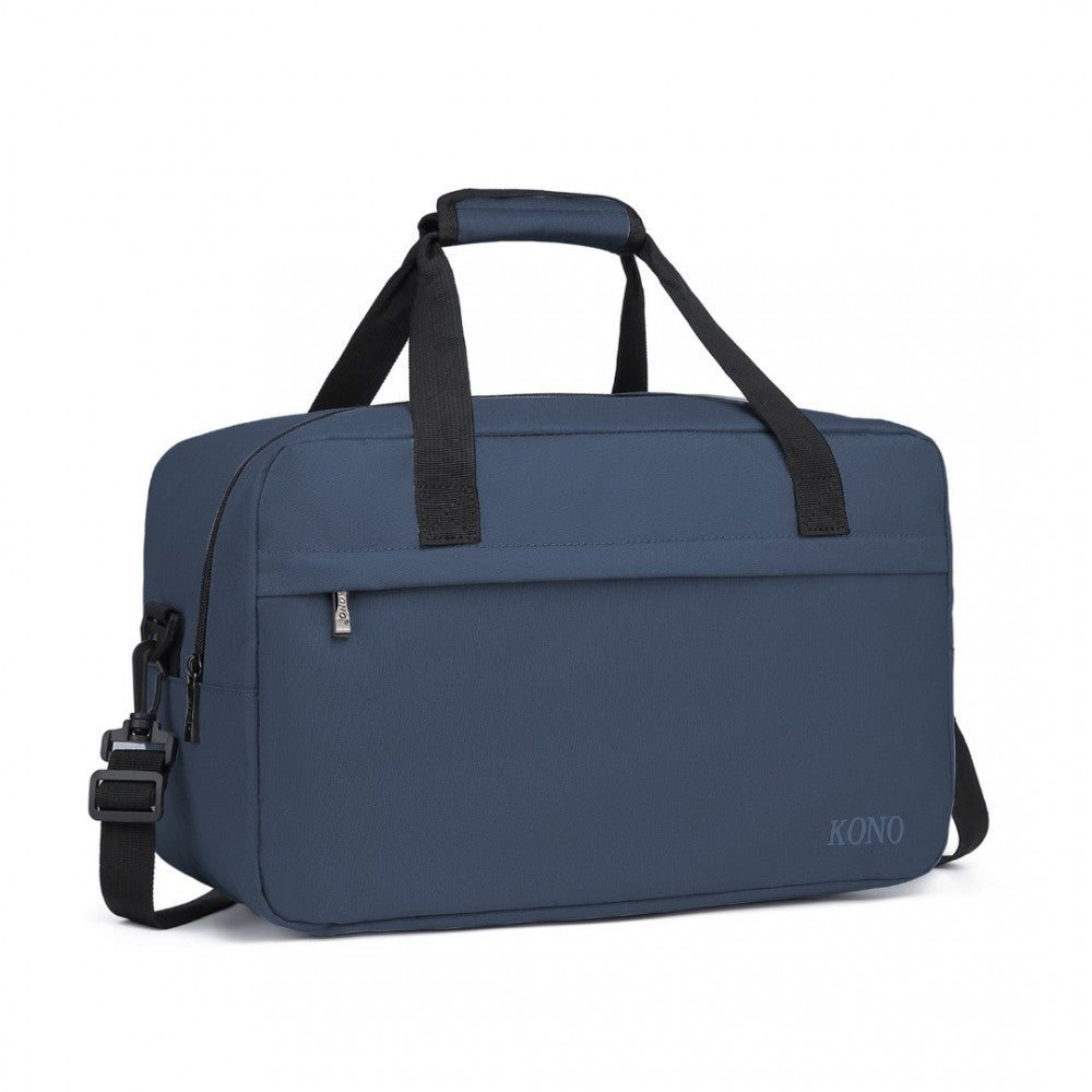 E1960M - KONO LIGHTWEIGHT MULTI PURPOSE UNISEX SPORTS TRAVEL DUFFEL BAG - NAVY - The Baggage Shop