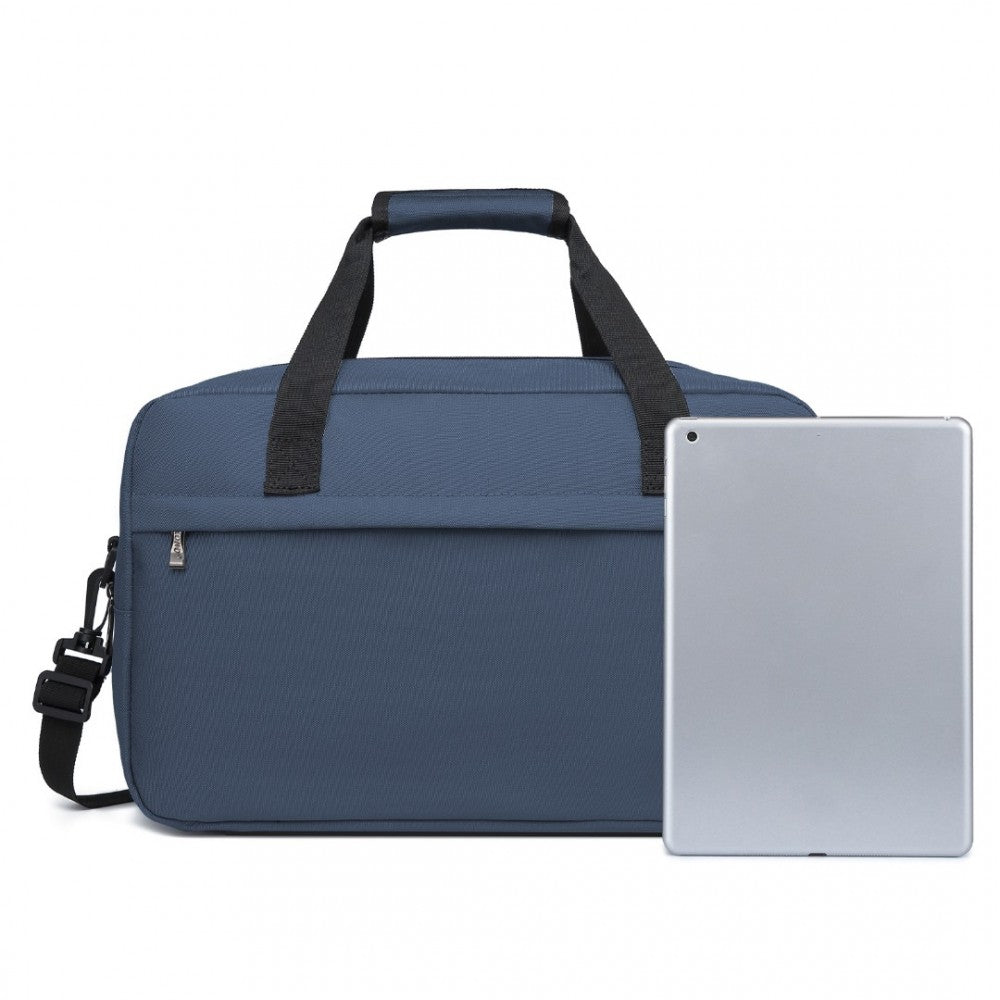E1960M - KONO LIGHTWEIGHT MULTI PURPOSE UNISEX SPORTS TRAVEL DUFFEL BAG - NAVY - The Baggage Shop