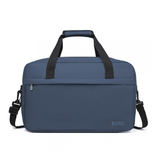 E1960M - KONO LIGHTWEIGHT MULTI PURPOSE UNISEX SPORTS TRAVEL DUFFEL BAG - NAVY - The Baggage Shop