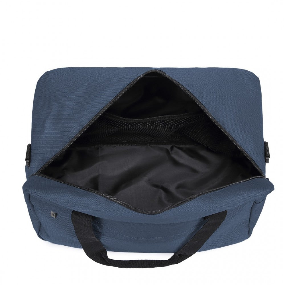 E1960M - KONO LIGHTWEIGHT MULTI PURPOSE UNISEX SPORTS TRAVEL DUFFEL BAG - NAVY - The Baggage Shop