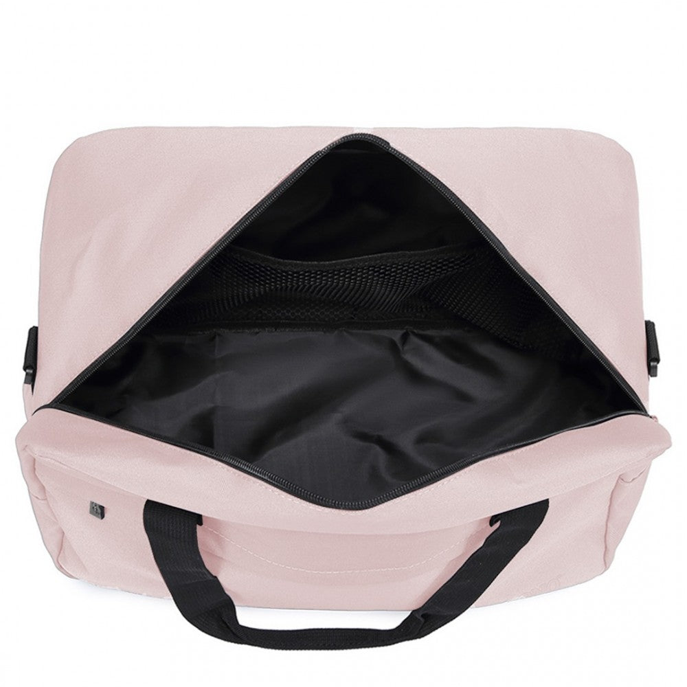 E1960M - KONO LIGHTWEIGHT MULTI PURPOSE UNISEX SPORTS TRAVEL DUFFEL BAG - PINK - The Baggage Shop