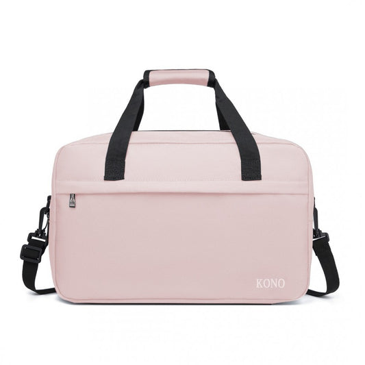 E1960M - KONO LIGHTWEIGHT MULTI PURPOSE UNISEX SPORTS TRAVEL DUFFEL BAG - PINK - The Baggage Shop