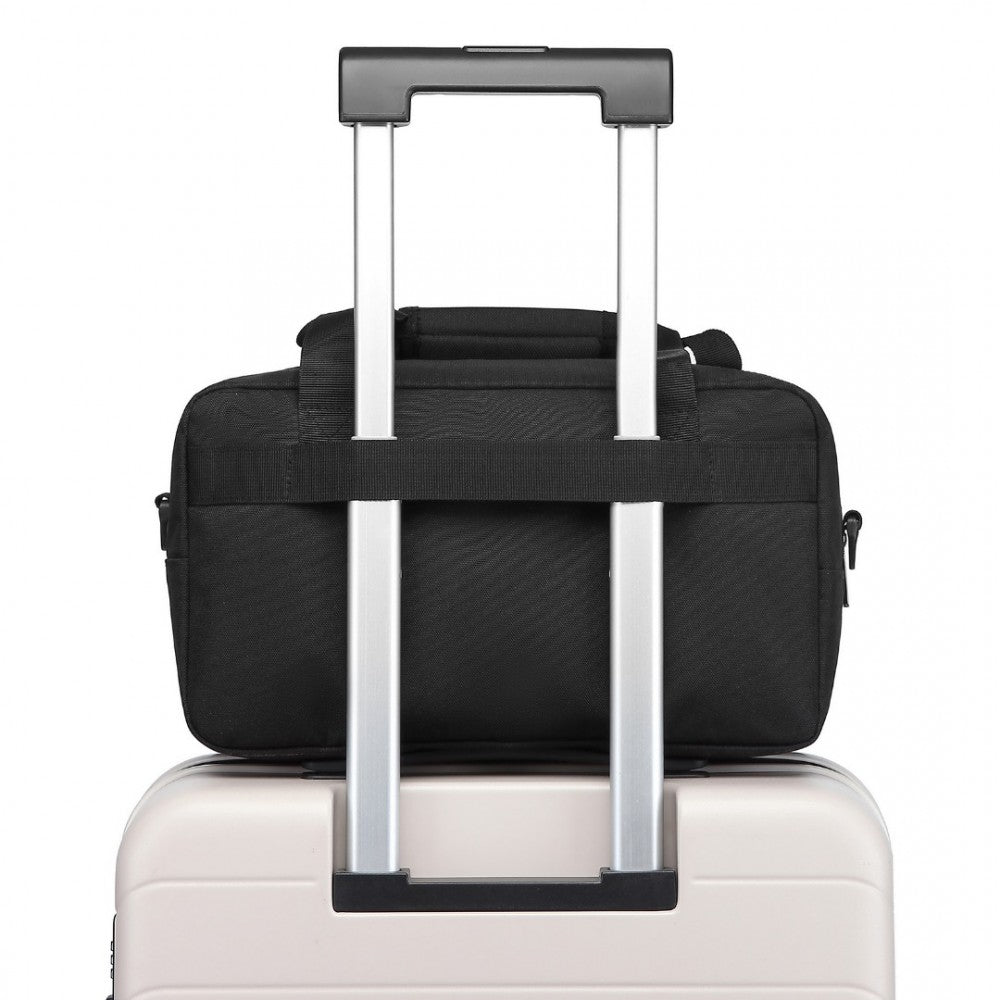 E1960S - KONO LIGHTWEIGHT MULTI PURPOSE UNISEX SPORTS TRAVEL DUFFEL BAG - BLACK - The Baggage Shop