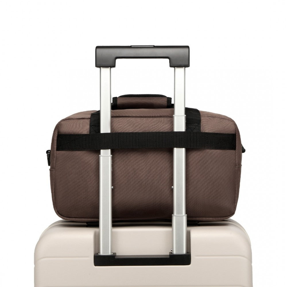E1960S - KONO LIGHTWEIGHT MULTI PURPOSE UNISEX SPORTS TRAVEL DUFFEL BAG - BROWN - The Baggage Shop