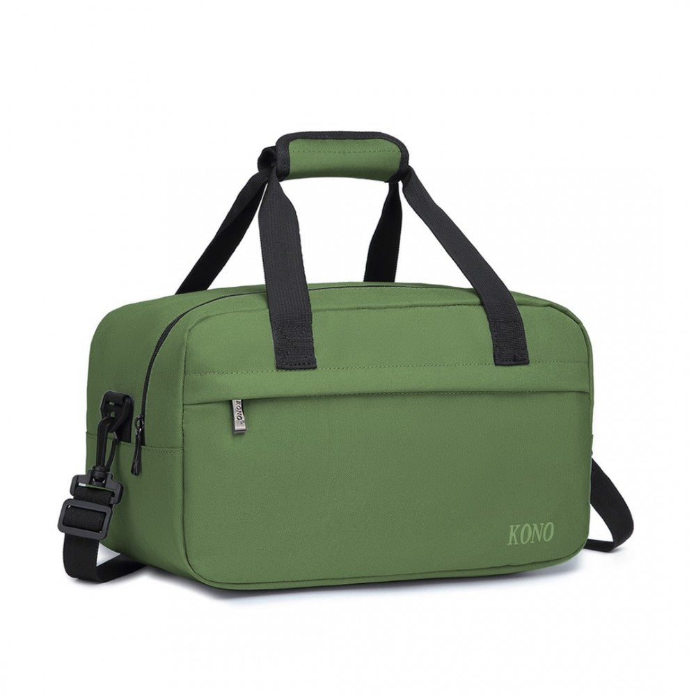 E1960S - KONO LIGHTWEIGHT MULTI PURPOSE UNISEX SPORTS TRAVEL DUFFEL BAG - GREEN - The Baggage Shop