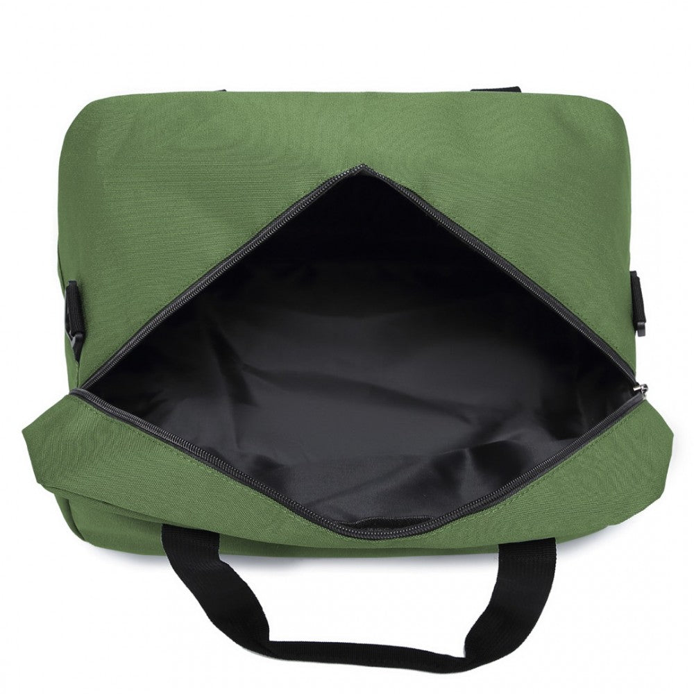 E1960S - KONO LIGHTWEIGHT MULTI PURPOSE UNISEX SPORTS TRAVEL DUFFEL BAG - GREEN - The Baggage Shop